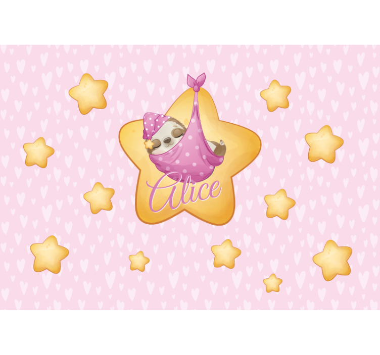 Tapisserie pour chambre bébé paresseux dans les étoiles - TenStickers