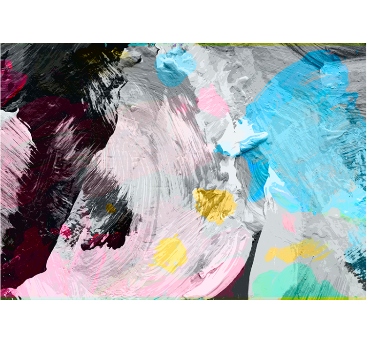 Tapisserie abstraite coups de pinceau dynamiques - TenStickers