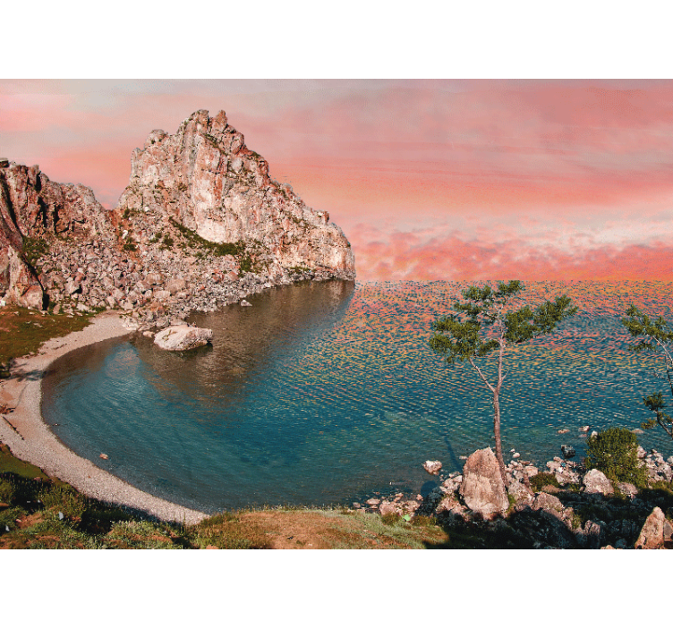 Tapisserie paysage océan tranquille - TenStickers