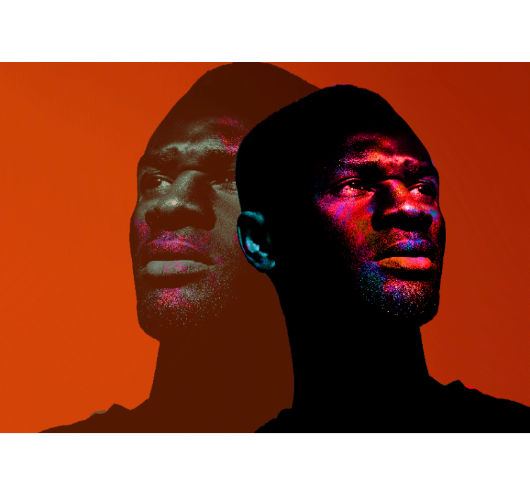 Tapisserie personnalisée silhouettes de portraits dynamiques - TenStickers