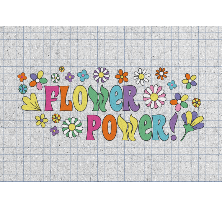Tapisserie fleur design floral éclatant - TenStickers