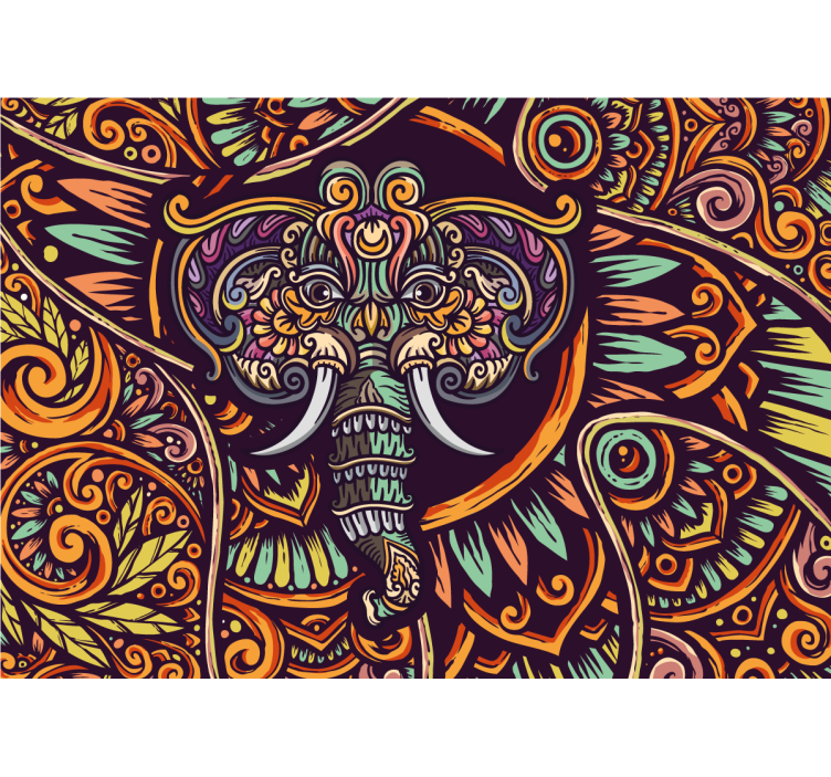 Tapisserie animaux motif éléphant décoratif - TenStickers