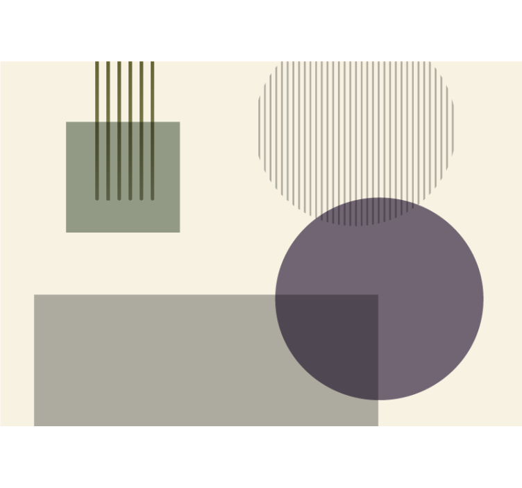 Tapisserie abstraite formes géométriques ludiques - TenStickers