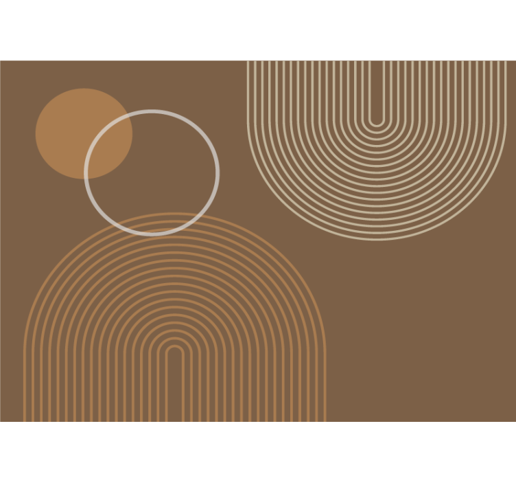 Papier peint design Arcs géométriques chaleureux - TenStickers