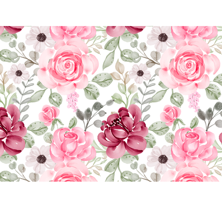 Tapisserie fleur motif floral en fleurs - TenStickers