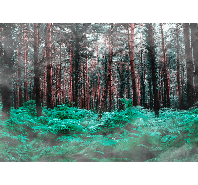 Tapisserie nature forêt verdoyante luxuriante - TenStickers