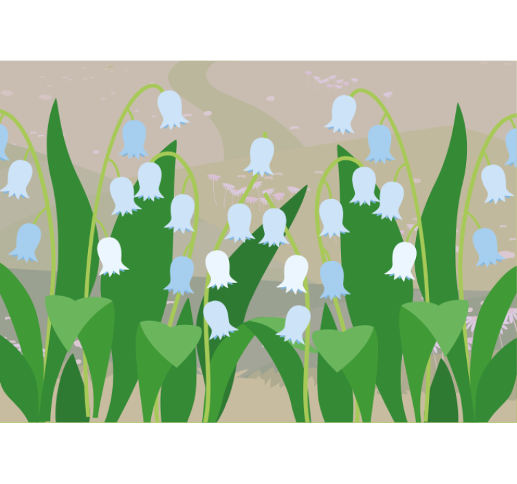 Tapisserie fleur Éclosions de fleurs délicates - TenStickers