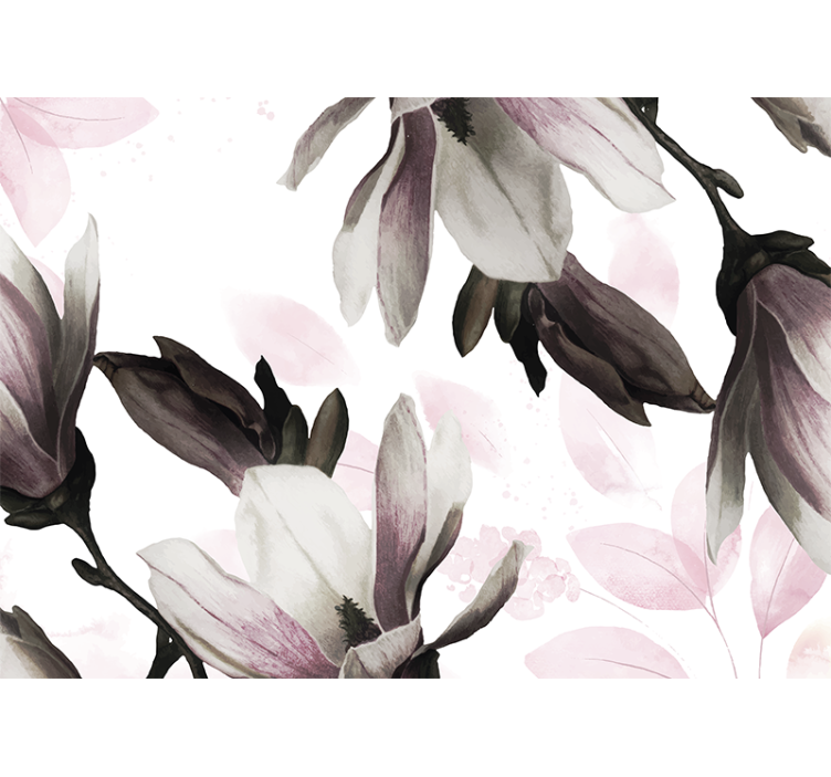 Papier peint mural de fleurs Variation florale de style glamour - TenStickers