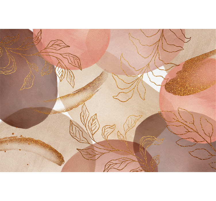 Tapisserie salle de bain motif floral ornemental - TenStickers