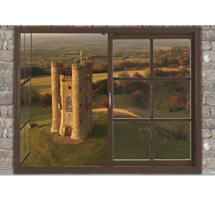 Tapisserie villes et pays vue sur un château historique - TenStickers