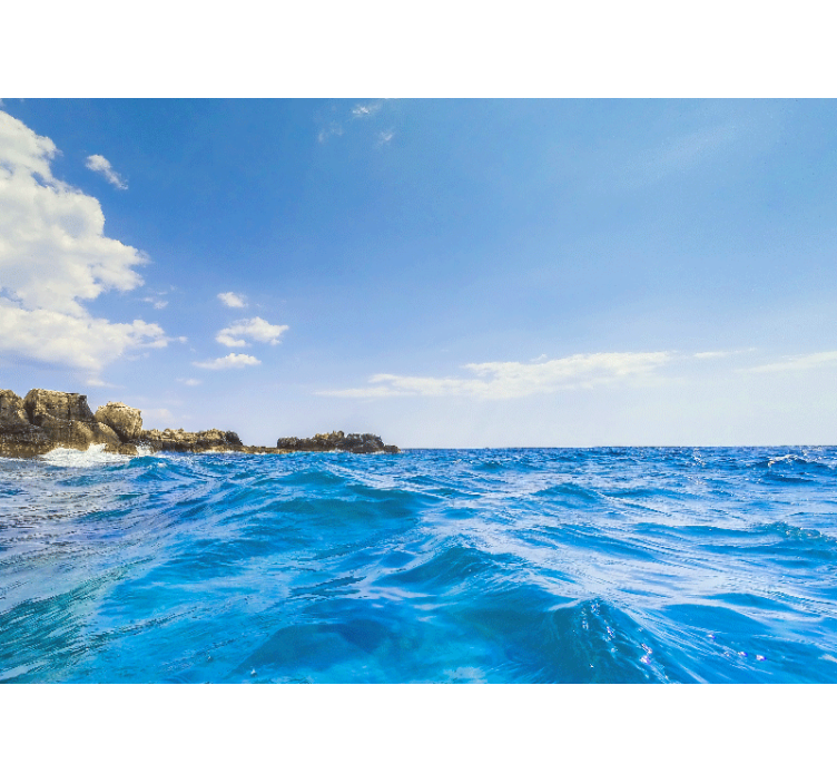 Papier peint intissé chambre adulte Mer méditerranée ciel bleu - TenStickers