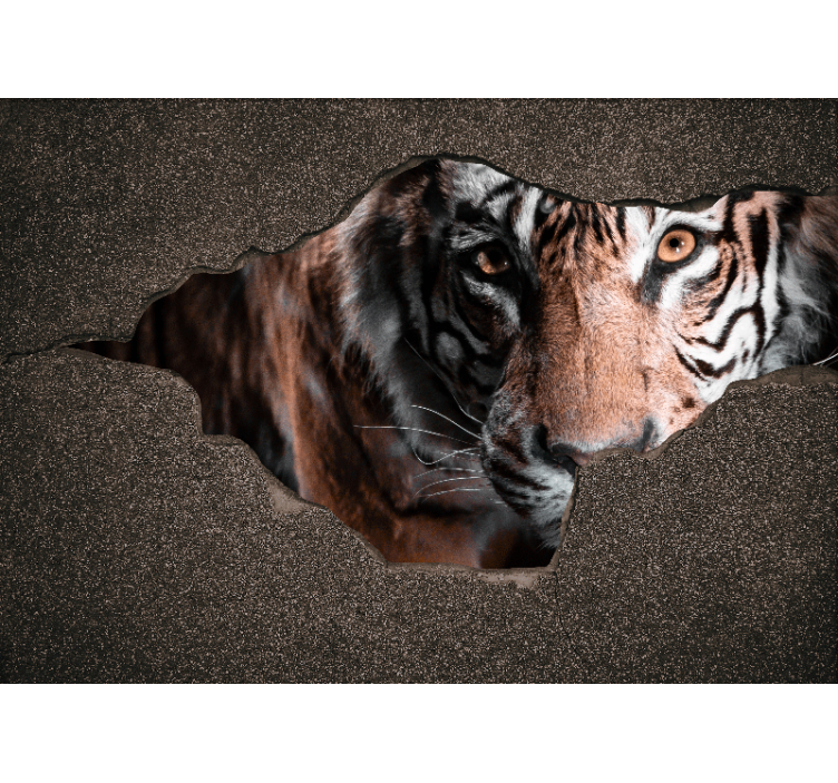Tapisserie autres animaux gros plan sur un tigre - TenStickers