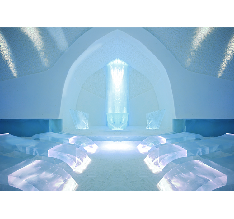 Papier peint 3D Texture de tunnel d'iglo 3d - TenStickers