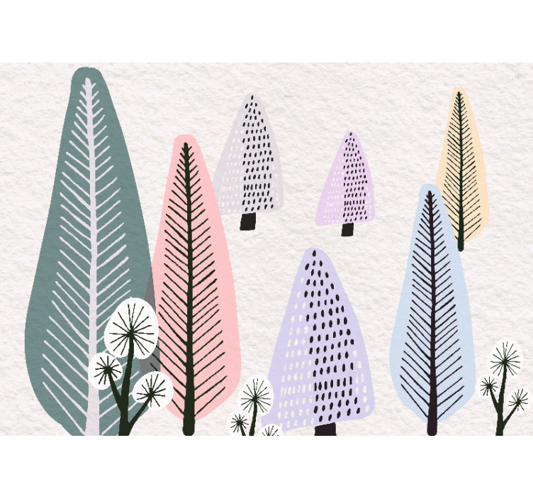 Tapisserie arbre motifs de feuilles ornementales - TenStickers