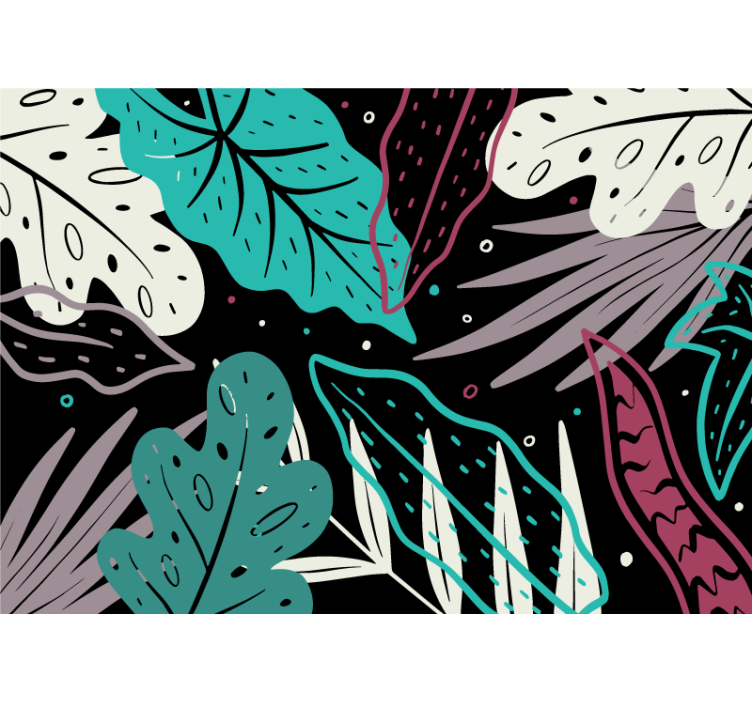 Tapisserie nature motifs de feuilles décoratifs - TenStickers