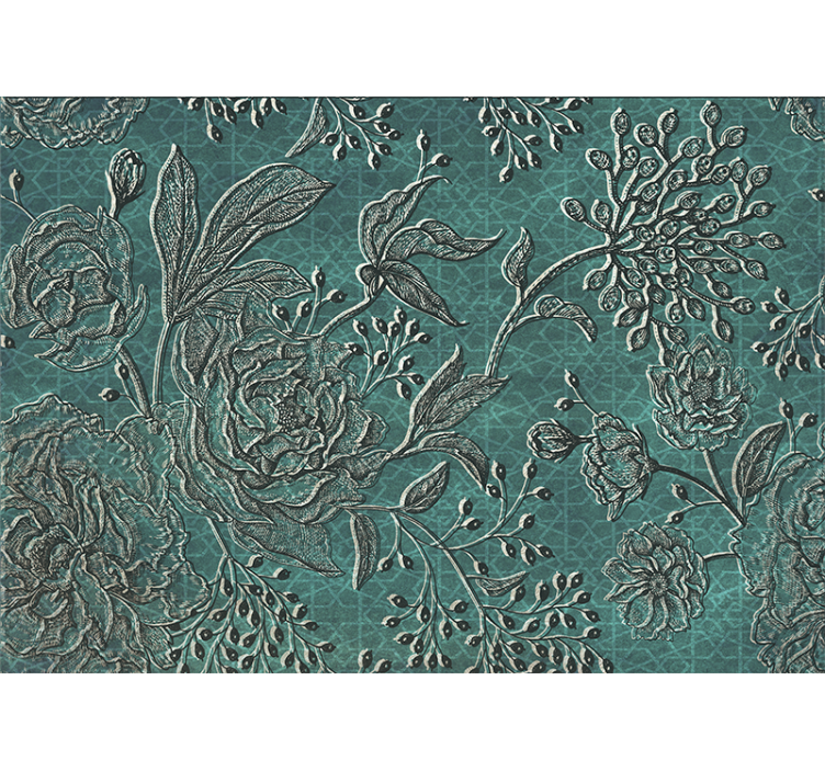 Tapisserie fleur design floral complexe - TenStickers