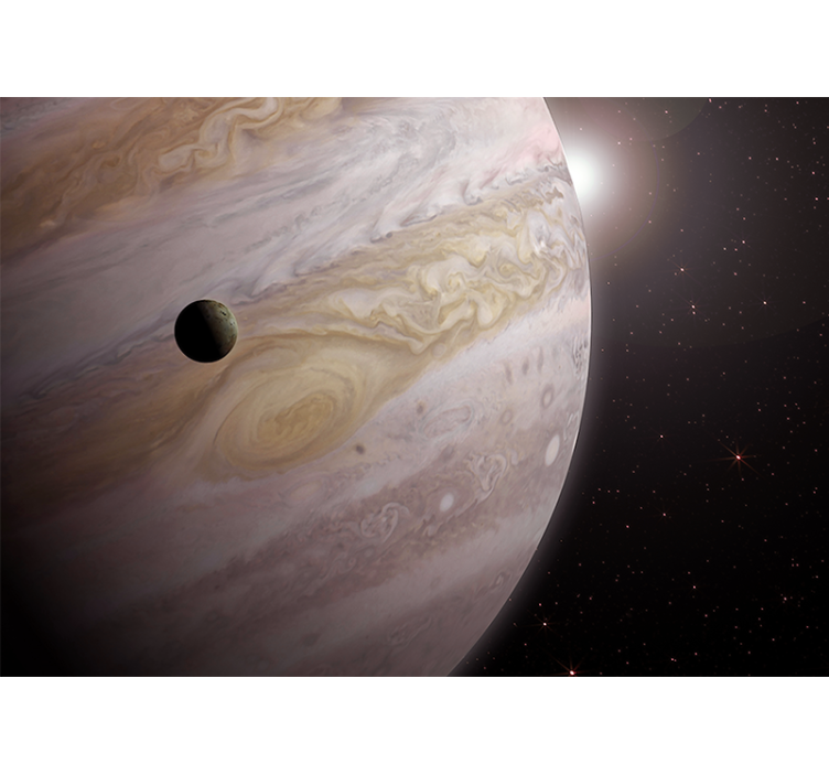 Tapisserie espace jupiter et la lune - TenStickers