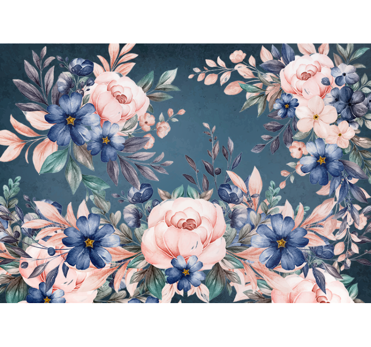 Tapisserie fleur arrangement floral romantique - TenStickers
