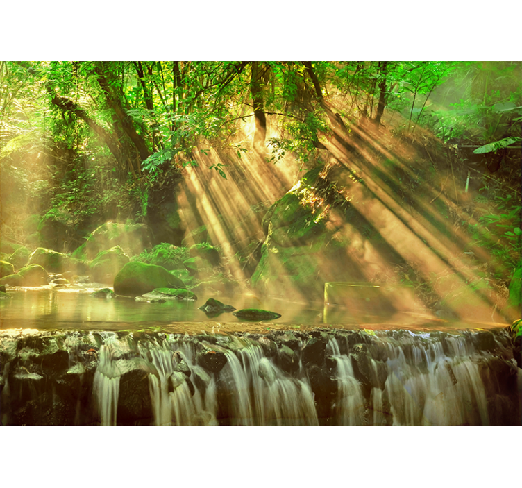 Tapisserie nature verdure fluide - TenStickers