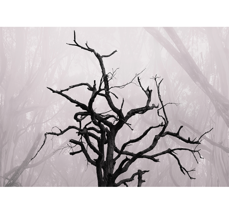 Tapisserie arbre silhouette de branches complexes - TenStickers