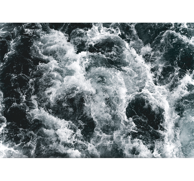 Tapisserie mer vagues océaniques déchaînées - TenStickers