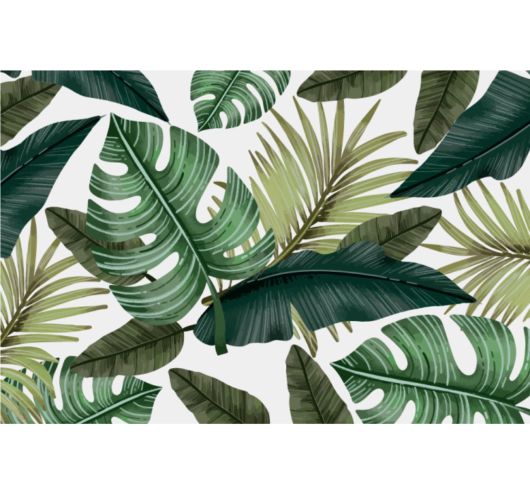 Tapisserie nature motif feuillage tropical - TenStickers