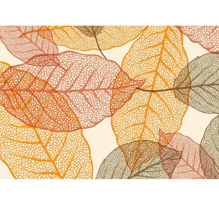 Tapisserie nature motifs de feuilles raffinés - TenStickers