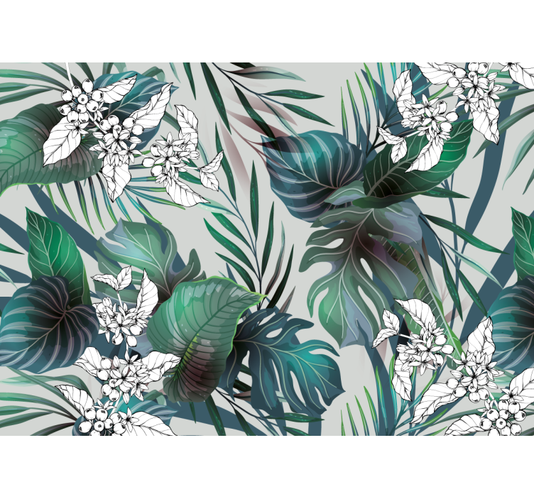 Tapisserie nature feuillage tropical artistique - TenStickers