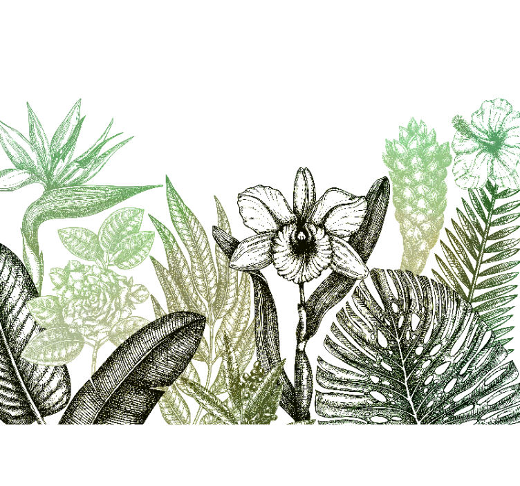 Papier peint mural forets Hortus exotique de la jungle - TenStickers