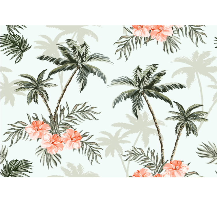 Tapisserie nature feuilles de palmier tropicales - TenStickers
