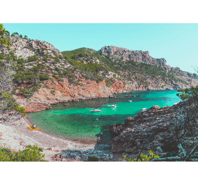 Tapisserie paysage vue sur la mer de cove - TenStickers