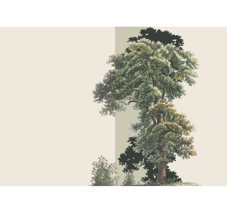 Tapisserie nature paysage feuillu coloré - TenStickers