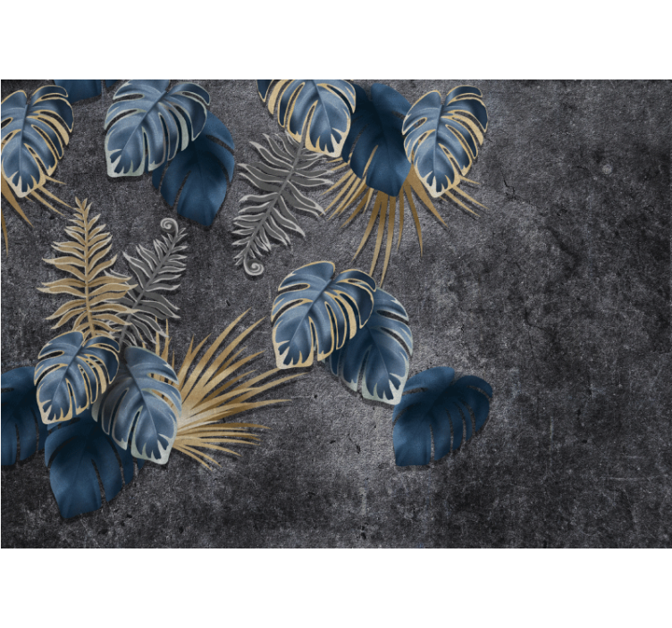 Tapisserie nature avec détails de feuillage - TenStickers