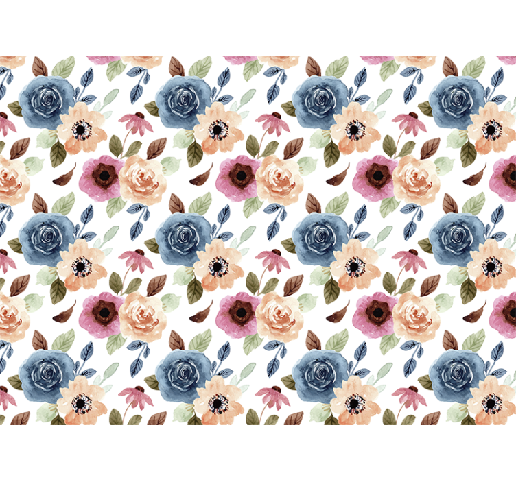 Tapisserie fleur composition florale arrangée - TenStickers