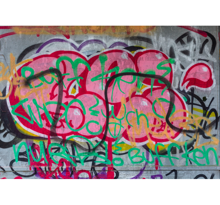 Tapisserie graffiti art urbain vibrant - TenStickers