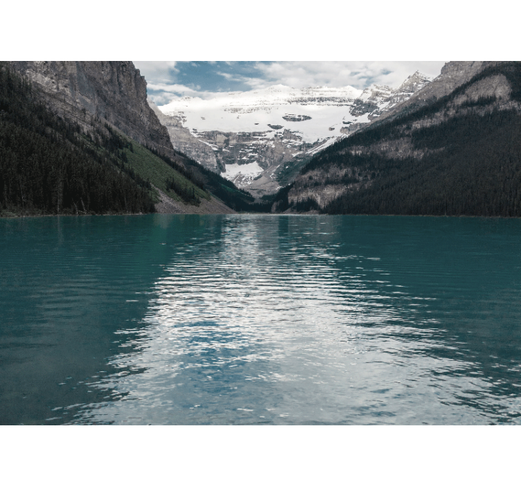 Tapisserie paysage lac alpin majestueux - TenStickers