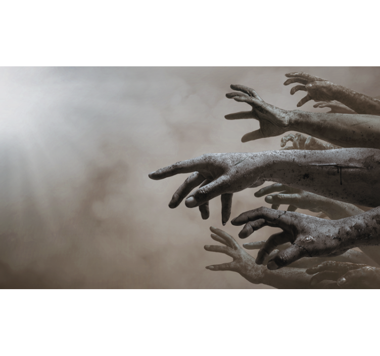 Papier peint zombie mains fantômes - TenStickers