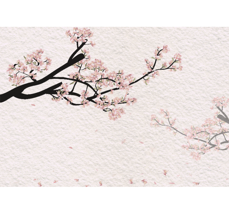 Papier peint panoramique fleur de cerisier - TenStickers