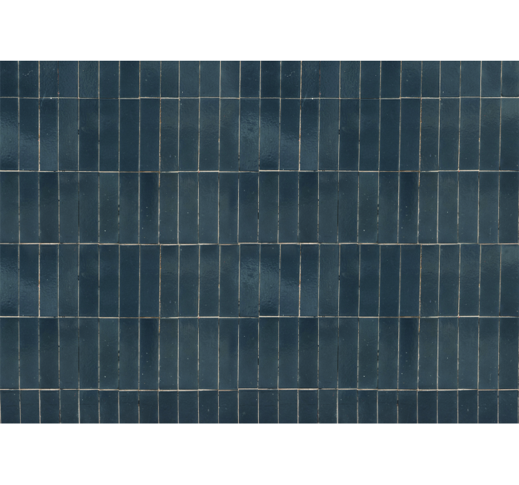 Tapisserie murale salle de bain tuiles grises - TenStickers