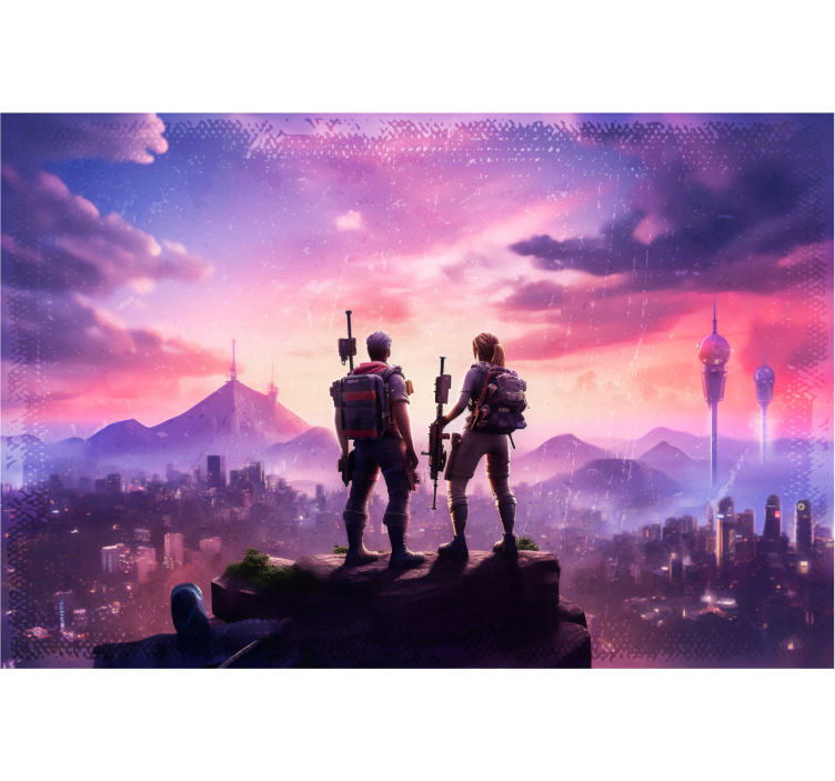 Tapisserie murale chambre ado les personnages de l'aventureLes pe - TenStickers