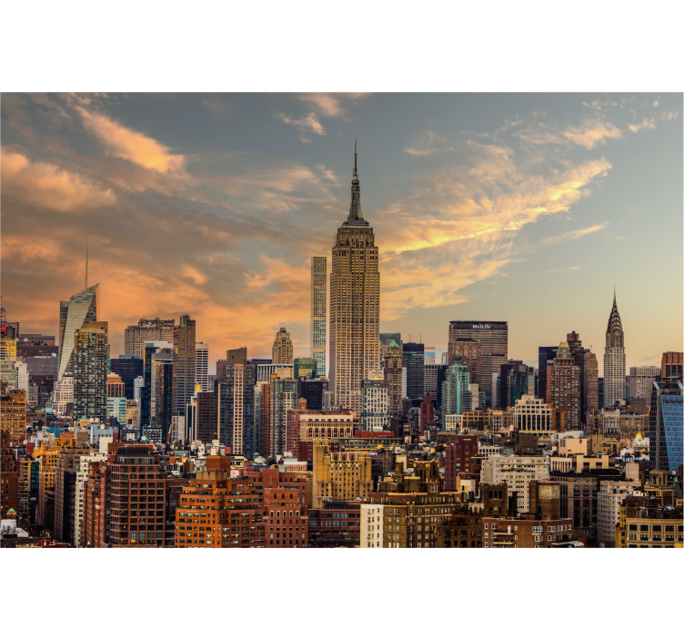 Tapisserie murale bureau le skyline de New York - TenStickers