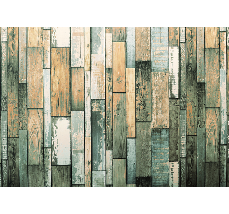 Tapisserie murale marbre planches de bois - TenStickers