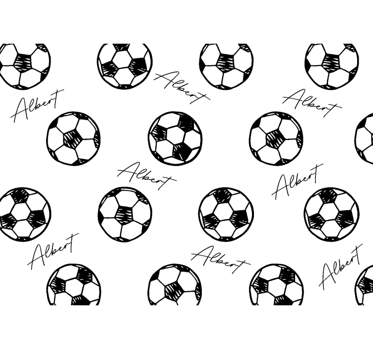 Tapisserie murale enfant football avec nom - TenStickers