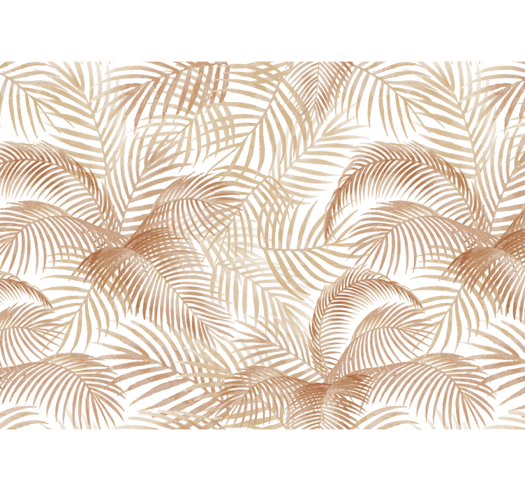 Tapisserie terracotta palmiers exotiques - TenStickers