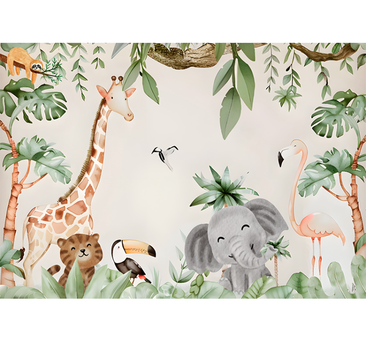 Tapisserie autres animaux la savane des enfants - TenStickers