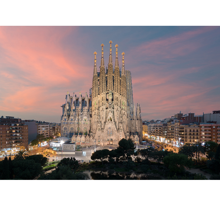 Tapisserie barcelone architecture gothique de barcelone - TenStickers