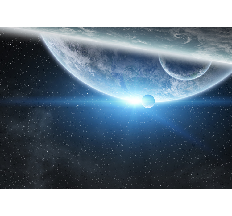 Papier peint paysage de la terre depuis l'espace - TenStickers