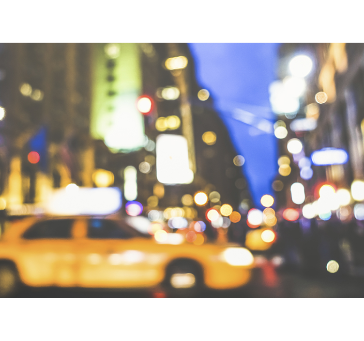 Tapisserie villes et pays nuit urbaine animée - TenStickers