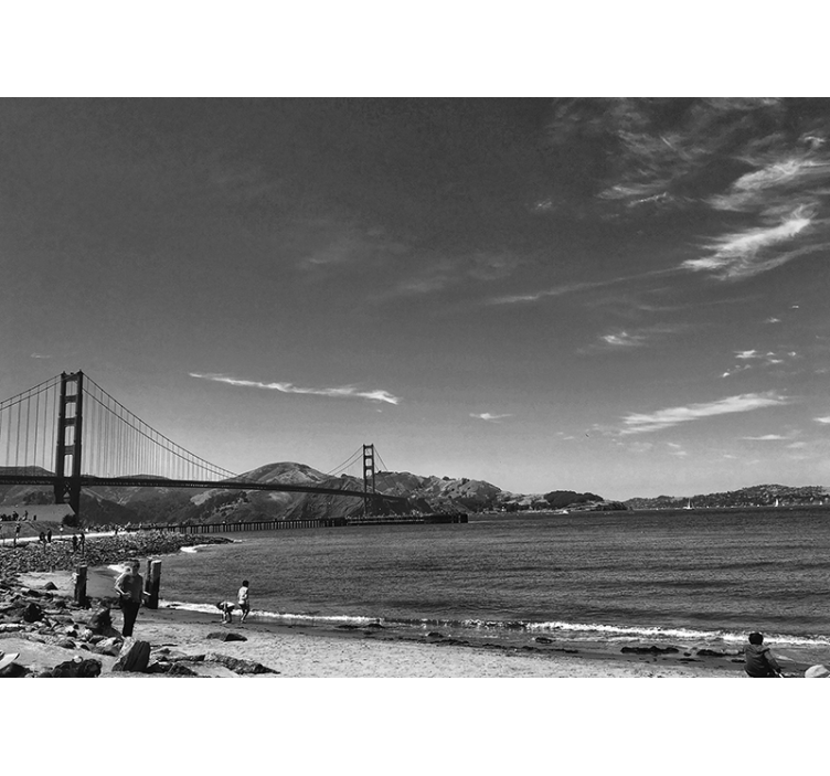 Tapisserie villes et pays scène du golden gate - TenStickers