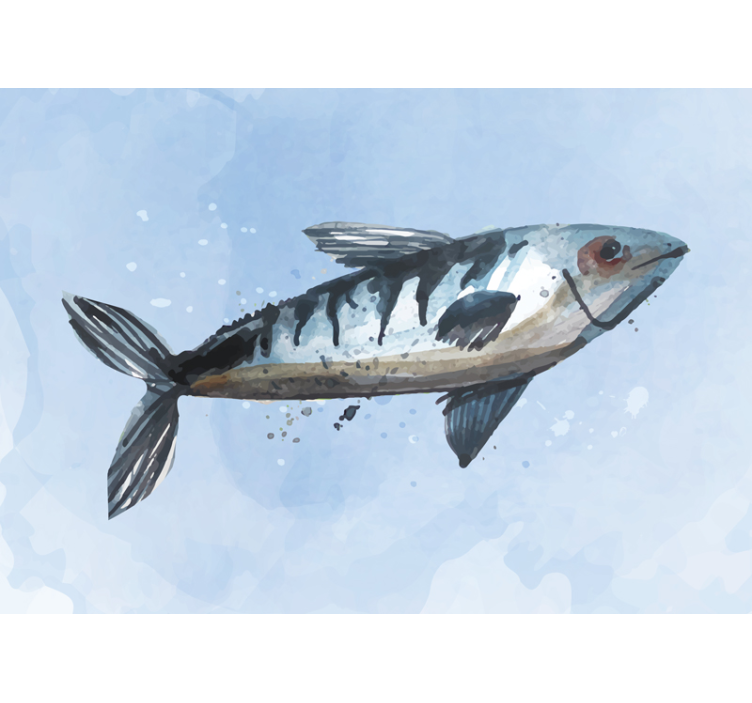 Tapisserie chambre adulte illustration de poisson majestueux - TenStickers